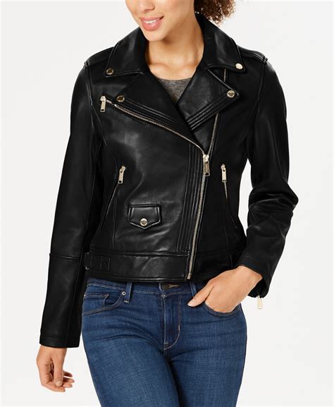 michael kors moto pants|Michael Kors faux leather jacket.